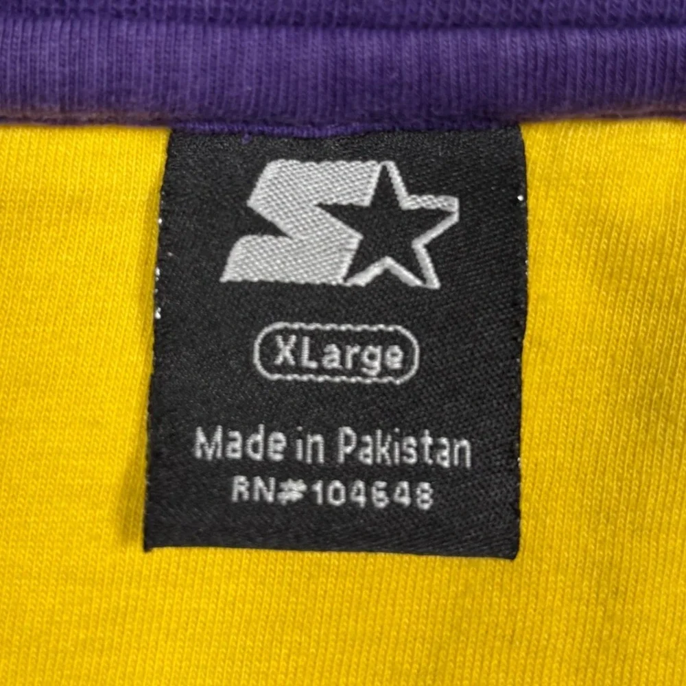 VTG 90s Starter LSU Tigers Long Sleeve T-Shirt Men XL Purple Spellout Fan Alumni